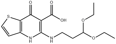 5-(3,3-diethoxypropylamino)-7-oxo-4,7-dihydrothieno[3,2-b]pyridine-6-carboxylic acid 结构式