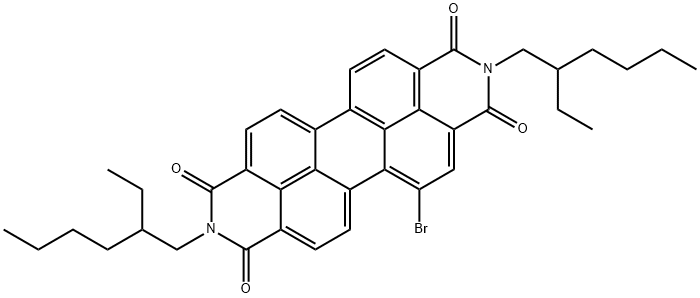 C2C6-PDI-Br
Anthra[2,1,9-def:6,5,10-d'e'f']diisoquinoline-1,3,8,10(2H,9H)-tetrone, 5-bromo-2,9-bis(2-ethylhexyl) 结构式