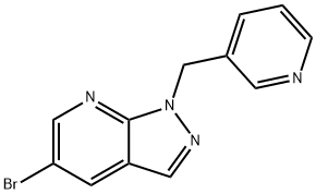 3-({5-溴-1H-吡唑并[3,4-B]吡啶-1-基}甲基)吡啶 结构式