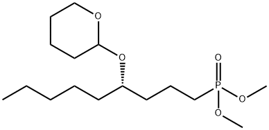 (4S)-[4-[(四氢-2H-吡喃-2-基)氧基]壬基]膦酸二甲酯 结构式