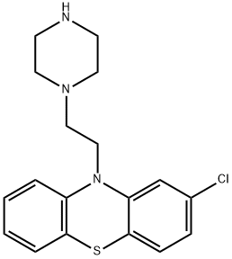 3-Chloro-10-(2-1'-piperazinylethyl)-phenothiazine dihydrochloride 结构式