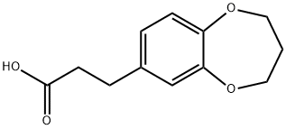 3-(3,4-二氢-2H-1,5-苯并二噁英-7-基)丙酸 结构式