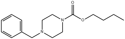 1-Piperazinecarboxylic acid, 4-(phenylmethyl)-, butyl ester 结构式