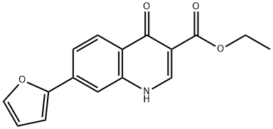 Ethyl 7-(furan-2-yl)-4-oxo-1,4-dihydroquinoline-3-carboxylate 结构式