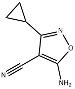 5-氨基-3-环丙基异噁唑-4-腈 结构式