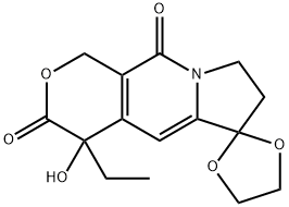 4′-ETHYL-7′,8′-DIHYDRO-4′-HYDROXYSPIRO[1,3-DIOXOLANE-2,6′(3′H)-[1H]PYRANO[3,4-F]INDOLIZINE]-3′,10′(4 结构式