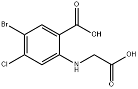 Benzoic acid, 5-bromo-2-[(carboxymethyl)amino]-4-chloro- 结构式