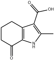 1H-Indole-3-carboxylic acid, 4,5,6,7-tetrahydro-2-methyl-7-oxo- 结构式