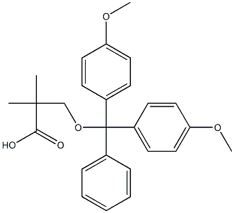 Propanoic acid, 3-[bis(4-methoxyphenyl)phenylmethoxy]-2,2-dimethyl- 结构式