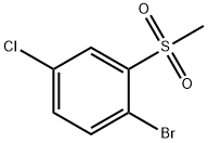 1-溴-4-氯-2-(甲磺酰基)苯 结构式