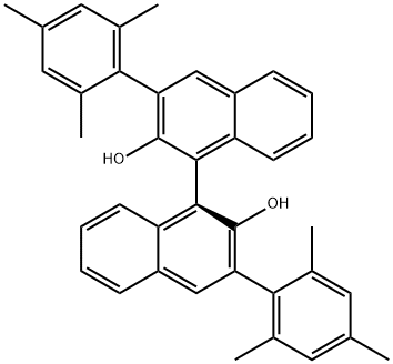 S-3,3'-BIS(2,4,6-TRIMETHYLPHENYL)-1,1'-BINAPHTHALENE]-2,2'-DIOL 结构式