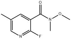 2-氟-N-甲氧基-N,5-二甲基烟酰胺 结构式