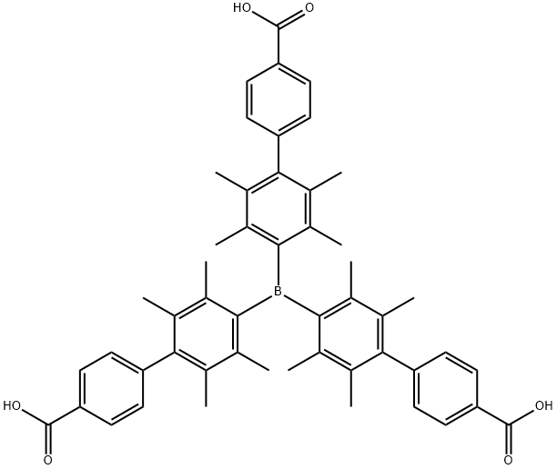 4',4''',4'''''-borylidynetris[2',3',5',6'-tetramethyl-[1,1'-Biphenyl]-4-carboxylic acid 结构式