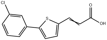 3-[5-(3-Chlorophenyl)thiophen-2-yl]prop-2-enoic Acid 结构式