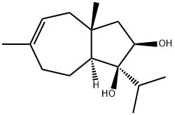 (1alpha,2alpha,3aalpha,8abeta)-(-)-1,2,3,3a,4,7,8,8a-Octahydro-3a,6-dimethyl-1-(1-methylethyl)- 1,2-azulenediol 结构式