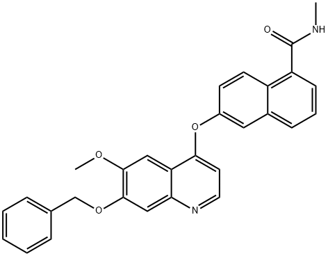 1-Naphthalenecarboxamide, 6-[[6-methoxy-7-(phenylmethoxy)-4-quinolinyl]oxy]-N-methyl-