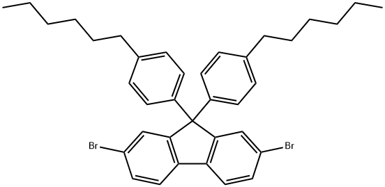 2,7-二溴-9,9-双(4-己基苯基)-9H-芴 结构式