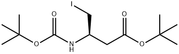 叔丁基(R)-3-((叔丁氧羰基)氨基)-4-碘代丁酸酯 结构式