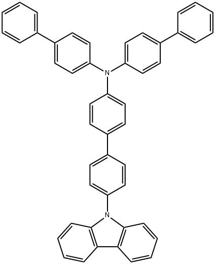 N,N-双联苯基-4’-(9H-咔唑基)联苯-4-胺 结构式