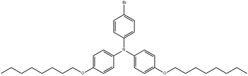 Benzenamine, N-(4-bromophenyl)-4-(octyloxy)-N-[4-(octyloxy)phenyl]- 结构式