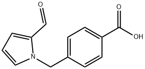 4-[(2-甲酰基-1-吡咯基)甲基]苯甲酸 结构式