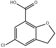 5-氯-2,3-二氢苯并[B]呋喃-7-羧酸 结构式