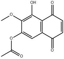 1,4-Naphthalenedione, 7-(acetyloxy)-5-hydroxy-6-methoxy- 结构式