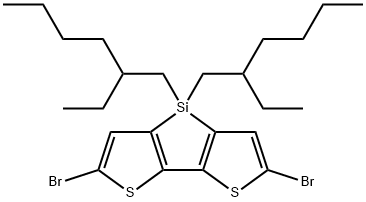 2,6-二溴-4,4-双(2-乙基己基)-4H-硅杂环戊二烯并[3,2-B:4,5-B']二噻吩 结构式
