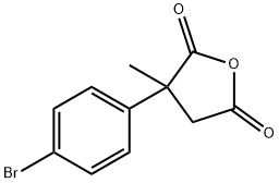 3-(4-溴苯基)-3-甲基四氢呋喃-2,5-二酮 结构式