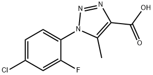 1-(4-氯-2-氟苯基)-5-甲基-1H-1,2,3-三唑-4-羧酸 结构式