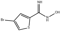 4-溴-N'-羟基噻吩-2-羧酰亚胺酰胺 结构式