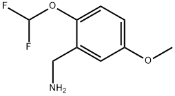 2-(二氟甲氧基)-5-甲氧苯基]甲胺 结构式
