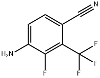 Benzonitrile, 4-amino-3-fluoro-2-(trifluoromethyl)- 结构式