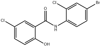 N-(4-bromo-2-chlorophenyl)-5-chloro-2-hydroxybenzamide 结构式
