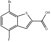 Benzo[b]thiophene-2-carboxylic acid, 7-bromo-4-fluoro- 结构式