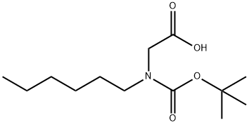 2-{[(tert-butoxy)carbonyl](hexyl)amino}acetic acid 结构式