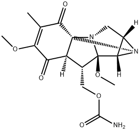 1,2,5-Metheno-1H,5H-imidazo[2,1-i]indole-7,10-dione, 6-[[(aminocarbonyl)oxy]methyl]-2,3,6,6a-tetrahydro-5,8-dimethoxy-9-methyl-, (1S,2S,4S,5R,6S,6aR,10aS,11S)- (9CI) 结构式