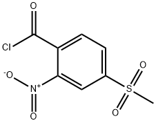 邻硝基对甲砜基苯甲酰氯 结构式