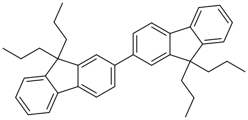 2,2'-BI-9H-FLUORENE, 9,9,9',9'-TETRAPROPYL- 结构式