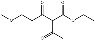 Pentanoic acid, 2-acetyl-5-methoxy-3-oxo-, ethyl ester 结构式