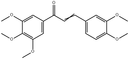 (E)-3-(3,4-dimethoxyphenyl)-1-(3,4,5-trimethoxyphenyl)prop-2-en-1-one 结构式