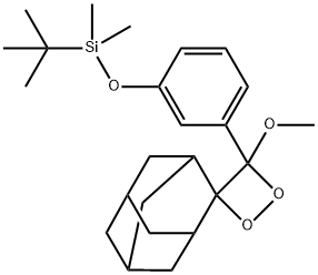 Spiro[1,2-dioxetane-3,2'-tricyclo[3.3.1.13,7]decane], 4-[3-[[(1,1-dimethylethyl)dimethylsilyl]oxy]phenyl]-4-methoxy- 结构式