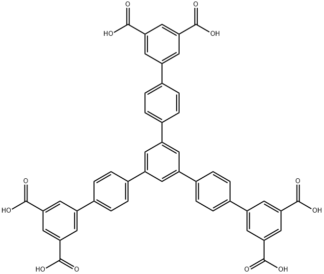 1,3,5-三(3,5′-二羧基[1,1′-联苯]-4-基)苯 结构式