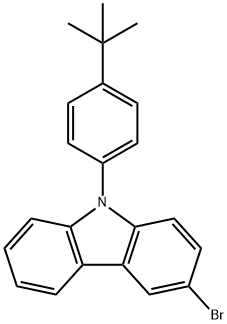 3-溴-N-(4-叔丁基苯基)咔唑 结构式