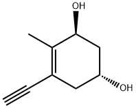 4-Cyclohexene-1,3-diol, 5-ethynyl-4-methyl-, (1R,3S)- 结构式
