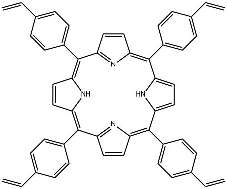 5,10,15,20-四(4-乙烯基苯基)卟啉 结构式