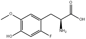 3-O-Methyl-6-fluoro-L-Dopa, OMFD 结构式