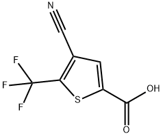 4-氰基-5-(三氟甲基)噻吩-2-甲酸 结构式