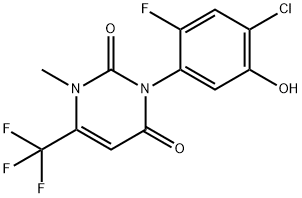 3-(4-氯-2-氟-5-羟苯基)-1-甲基-6-(三氟甲基)嘧啶-2,4(1H,3H)-二酮 结构式