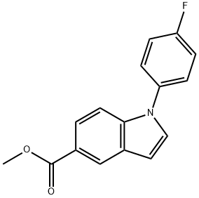 1-(4-氟苯基)-1H-吲哚-5-羧酸甲酯 结构式